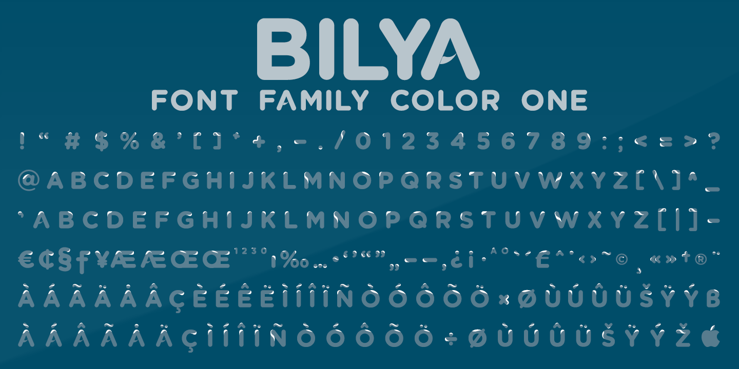 Beispiel einer Bilya Layered-Schriftart #5